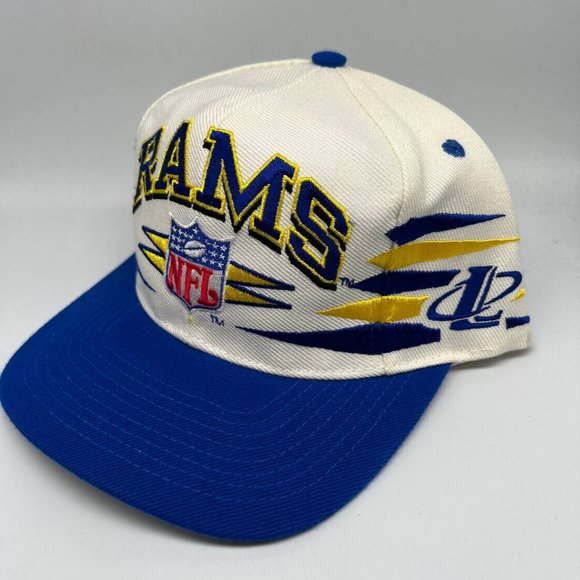 Vintage Los Angeles LA Rams NFL Diamond Cut Logo Athletic Hat Snapback Cap Men U - Picture 2 of 10